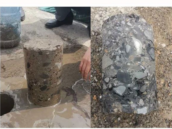 河南.平頂山——煤矸石用于路基固化取芯，檢測達(dá)標(biāo)